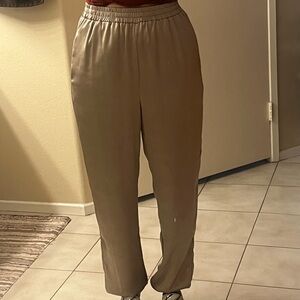 Allie Rose Satin Jogger Harem Pants Gold Size S